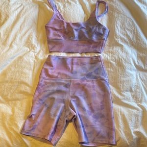 Beach Riot workout set activewear shorts sports bra